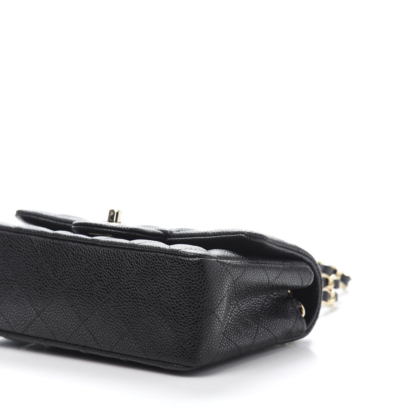 Caviar Quilted Mini Rectangular Flap Black