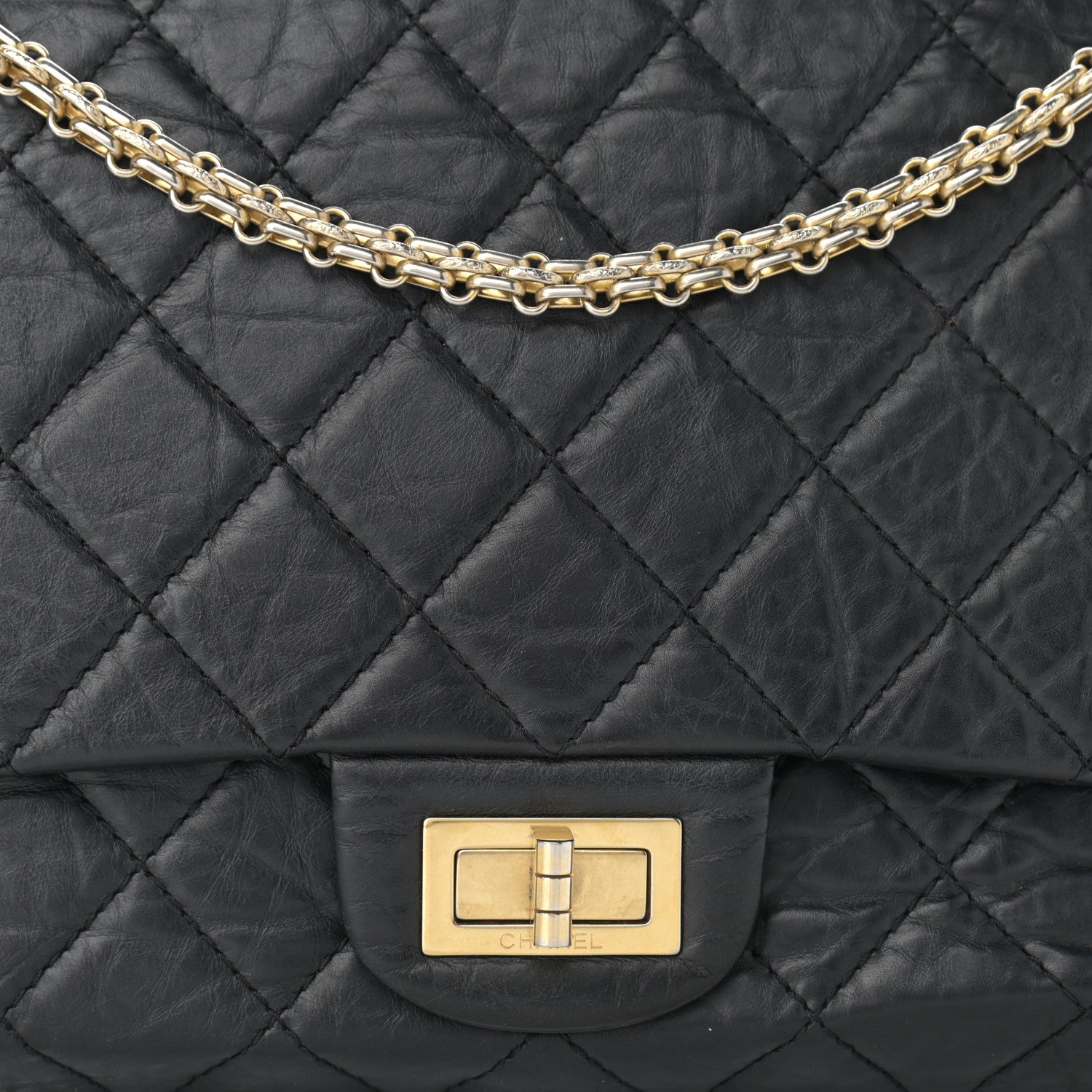 Chanel Aged Calfskin Quilted 2.55 Reissue 227 Flap Black 8 of 13