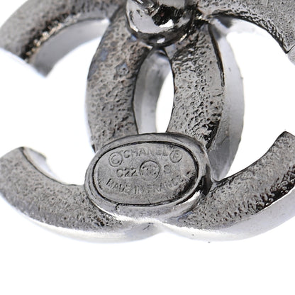 Chanel Ruthenium Crystal CC Earrings Multicolor 4 of 5