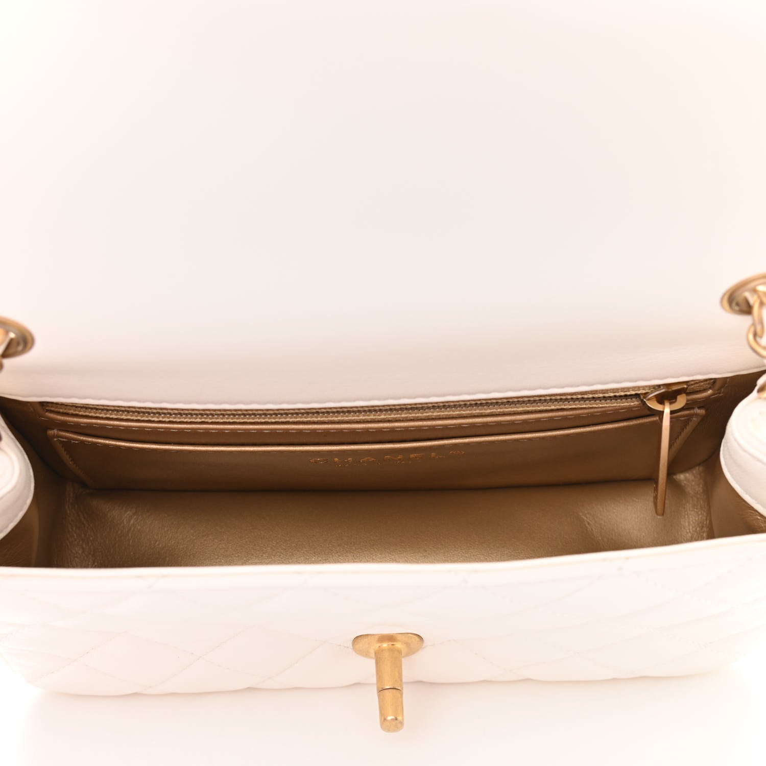 Chanel Lambskin Quilted Mini Rectangular Pearl Crush Flap White 5 of 11