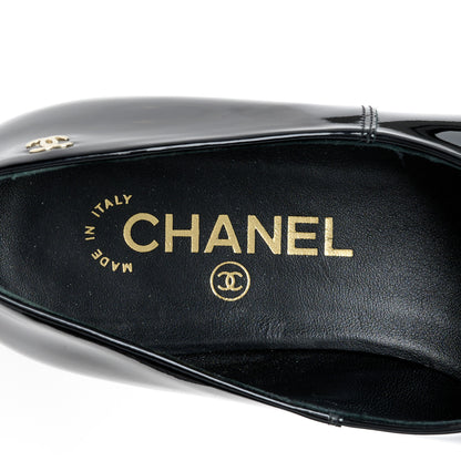Chanel Patent Calfskin Moccasin Loafers 36.5 Black 7 of 9