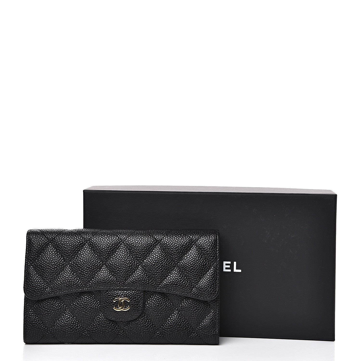 Chanel Caviar Quilted Large Flap Wallet Black 8 of 8