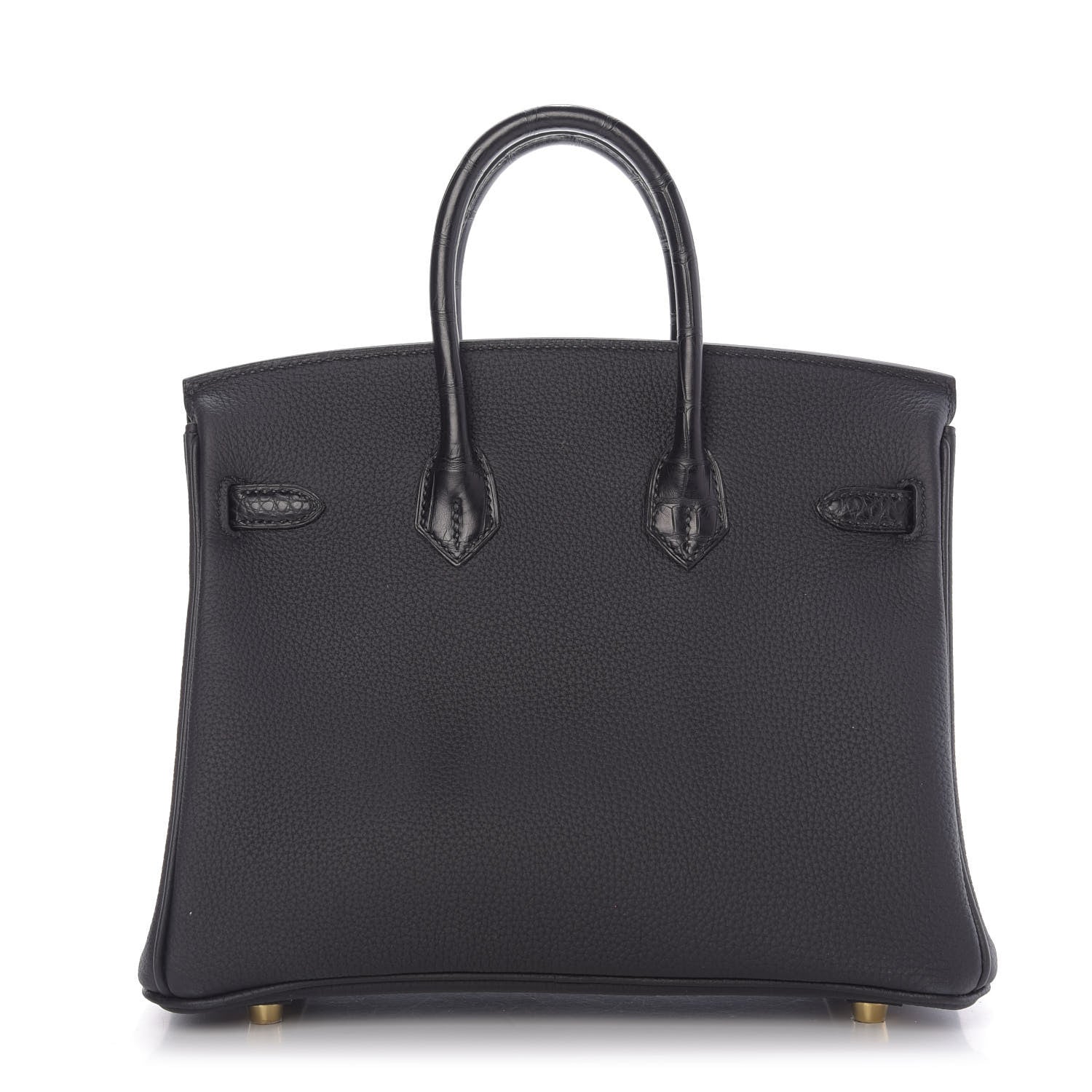 Hermes Togo Matte Alligator Birkin Touch 25 Black 4 of 32