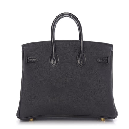 Hermes Togo Matte Alligator Birkin Touch 25 Black 4 of 32