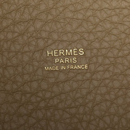 Hermes Taurillon Clemence Casaque Picotin Lock 18 PM Black Ebene Trench 6 of 11