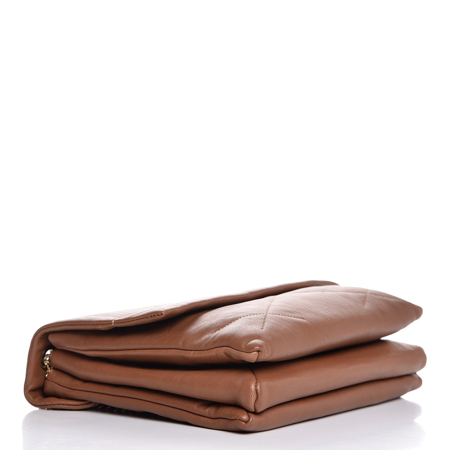 Lambskin Quilted Medium Sugar Flap Shoulder Bag Camel