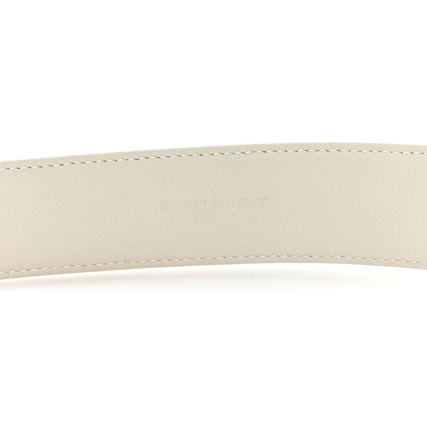 Smooth Calfskin Monogram Square Buckle Belt 75 30 Crema Soft