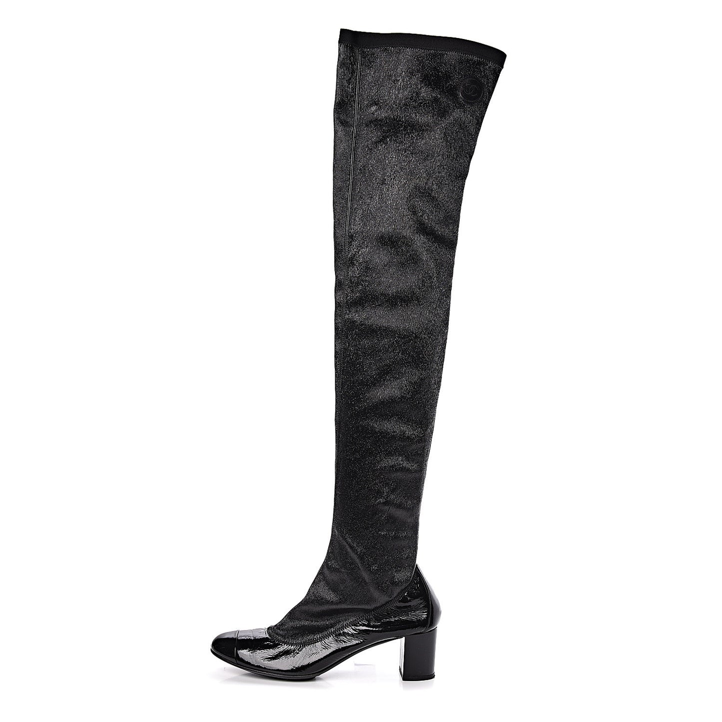 Patent Over The Knee Boots 38.5 Black