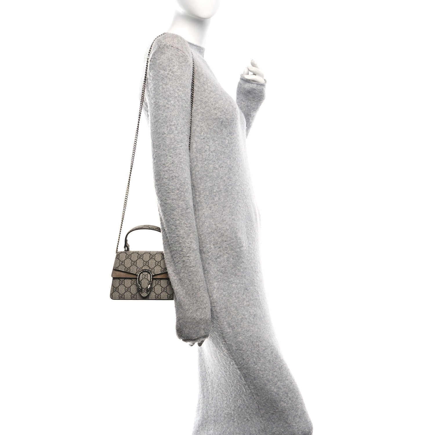 Gucci GG Supreme Monogram Mini Dionysus Top Handle Bag Taupe 2 of 9