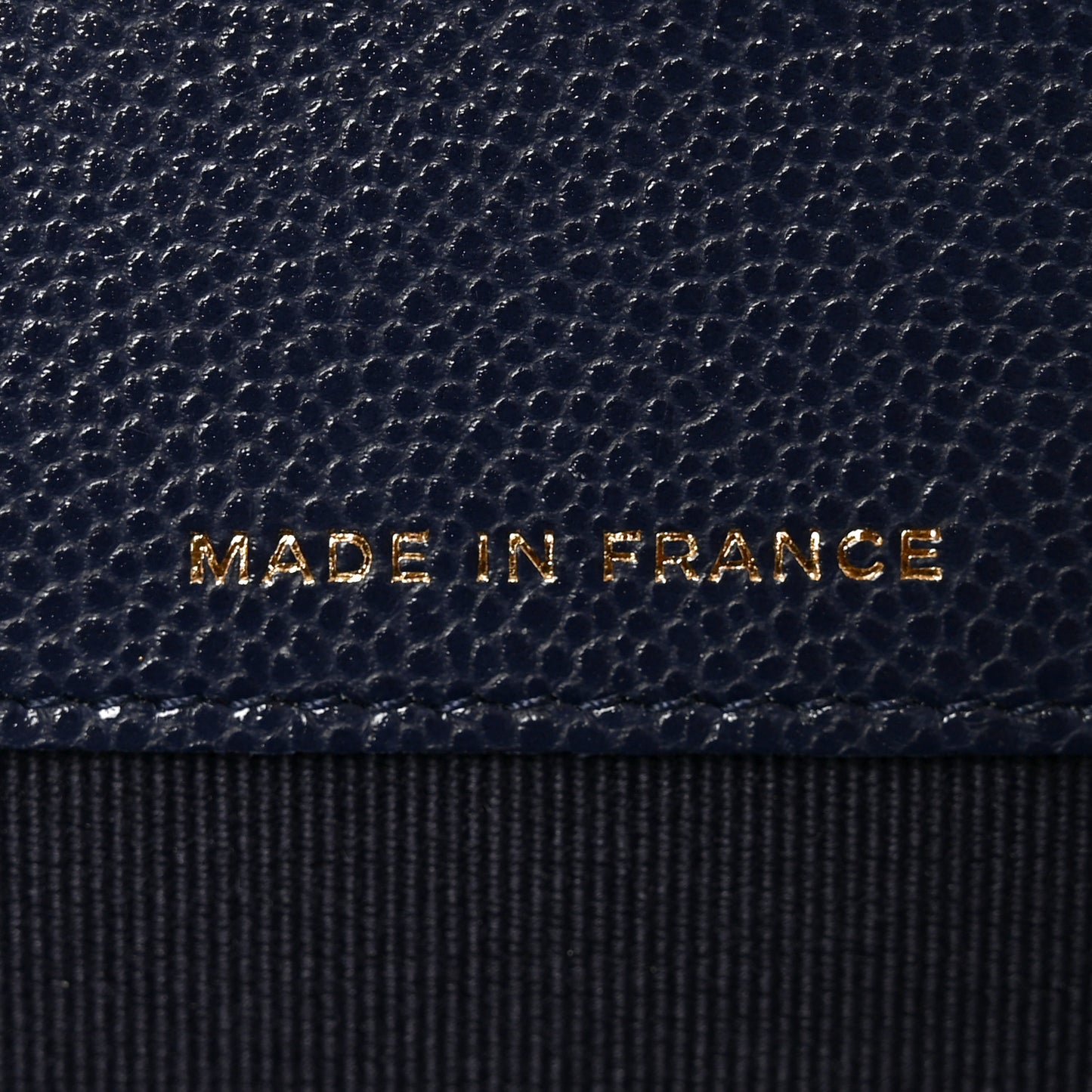 Caviar Quilted Flap Card Holder Wallet Navy Blue