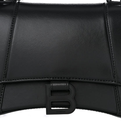 Balenciaga Shiny Box Calfskin Monochrome Small Hourglass Top Handle Bag Black 9 of 14