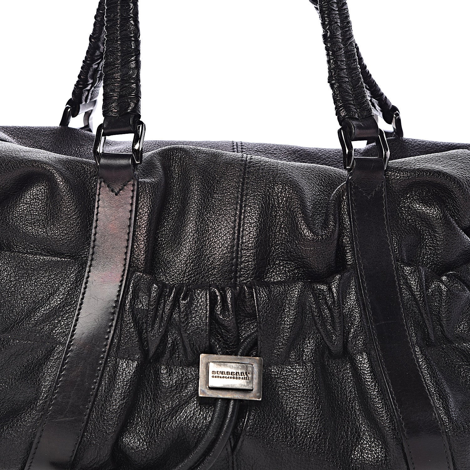 Burberry Calfskin Dallinger Satchel Black 9 of 9