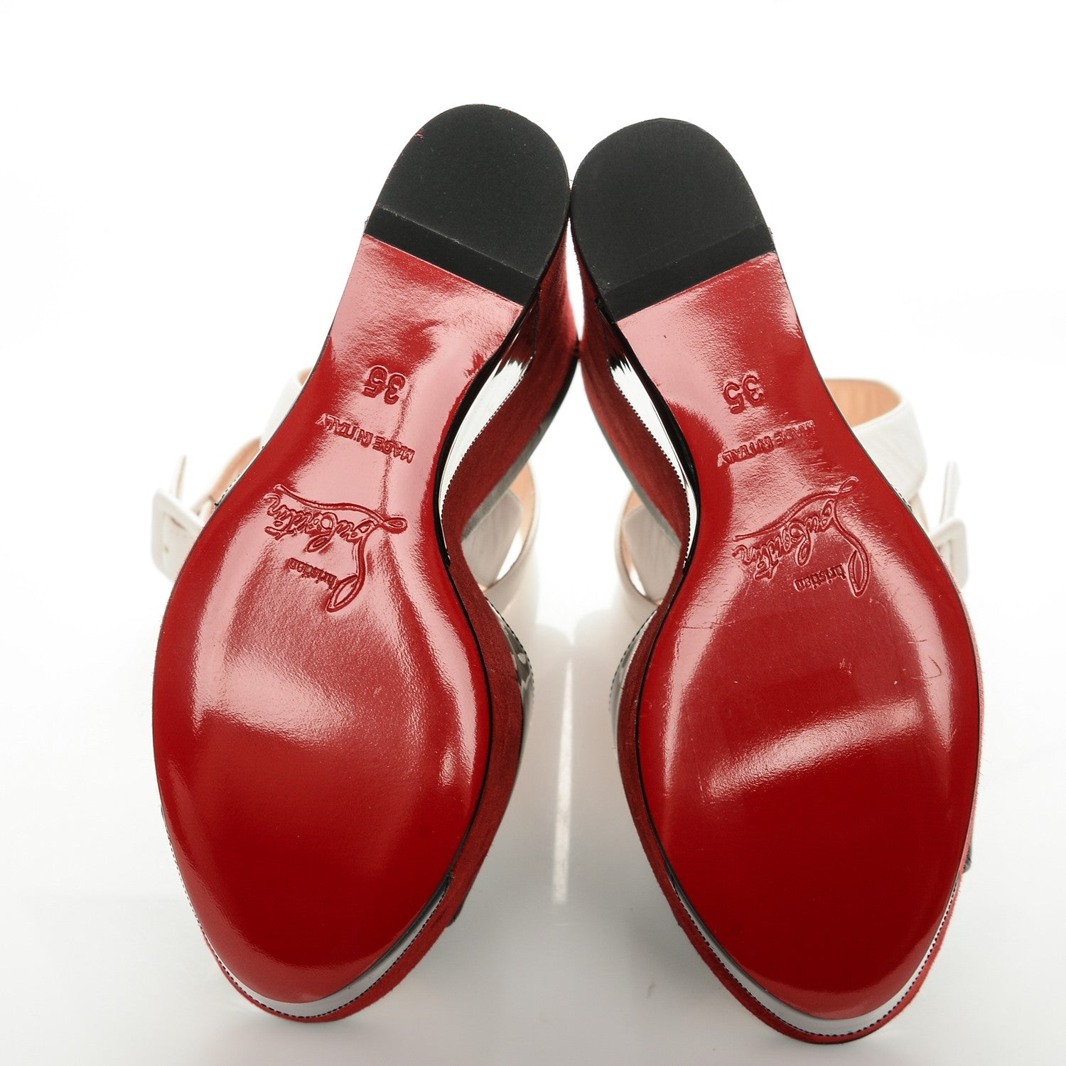 Christian Louboutin Patent Tromploia 160 Wedge Sandals 35 Rougissime 5 of 7