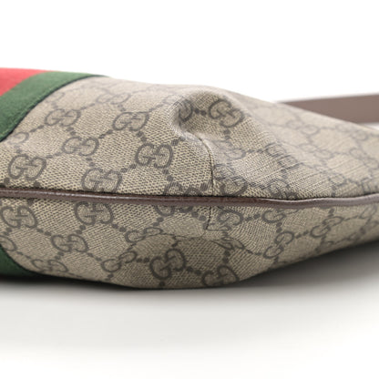 Gucci GG Supreme Monogram Web Small Ophidia Half Moon Hobo Brown 10 of 10