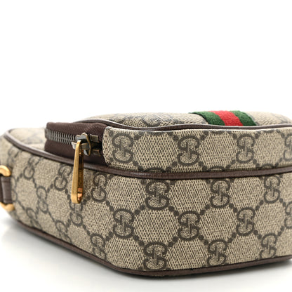 Gucci GG Supreme Monogram Web Mini Ophidia Double Zip Messenger Bag Beige New Acero 9 of 10