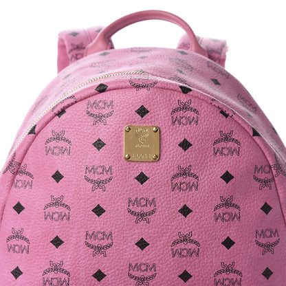 MCM Visetos Medium Side Studs Stark Backpack Pink 9 of 9