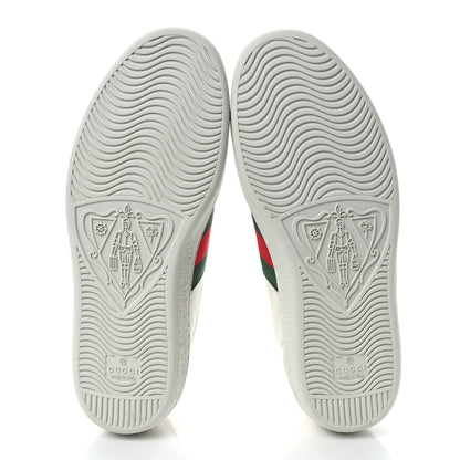 Gucci X FREYA HARTAS Calfskin Miro Soft Web Mythical Creature Embroidered Mens Ace Sneakers 6 New Mystic White 6 of 10