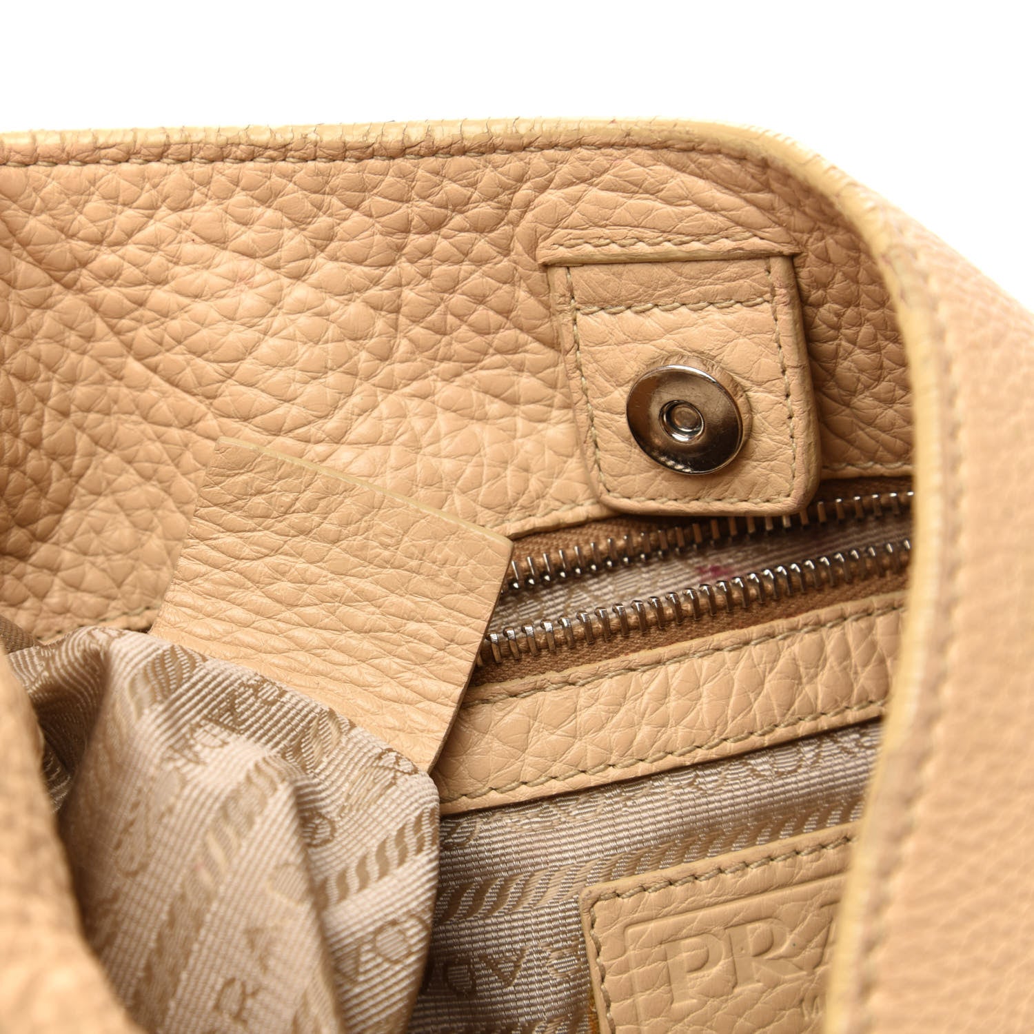 Prada Vitello Daino Shoulder Bag Sabbia 9 of 19