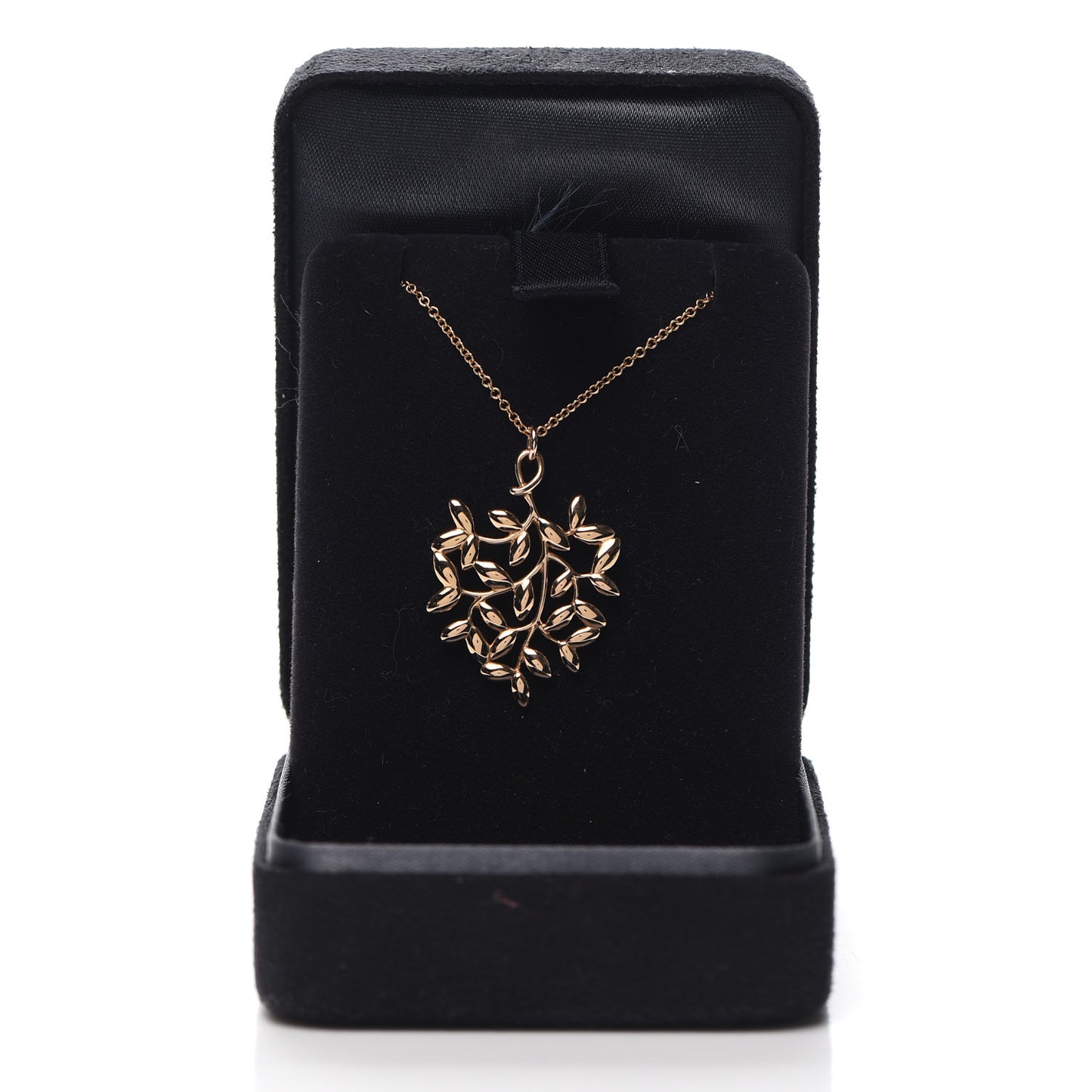 18K Rose Gold Small Paloma Picasso Olive Leaf Pendant Necklace