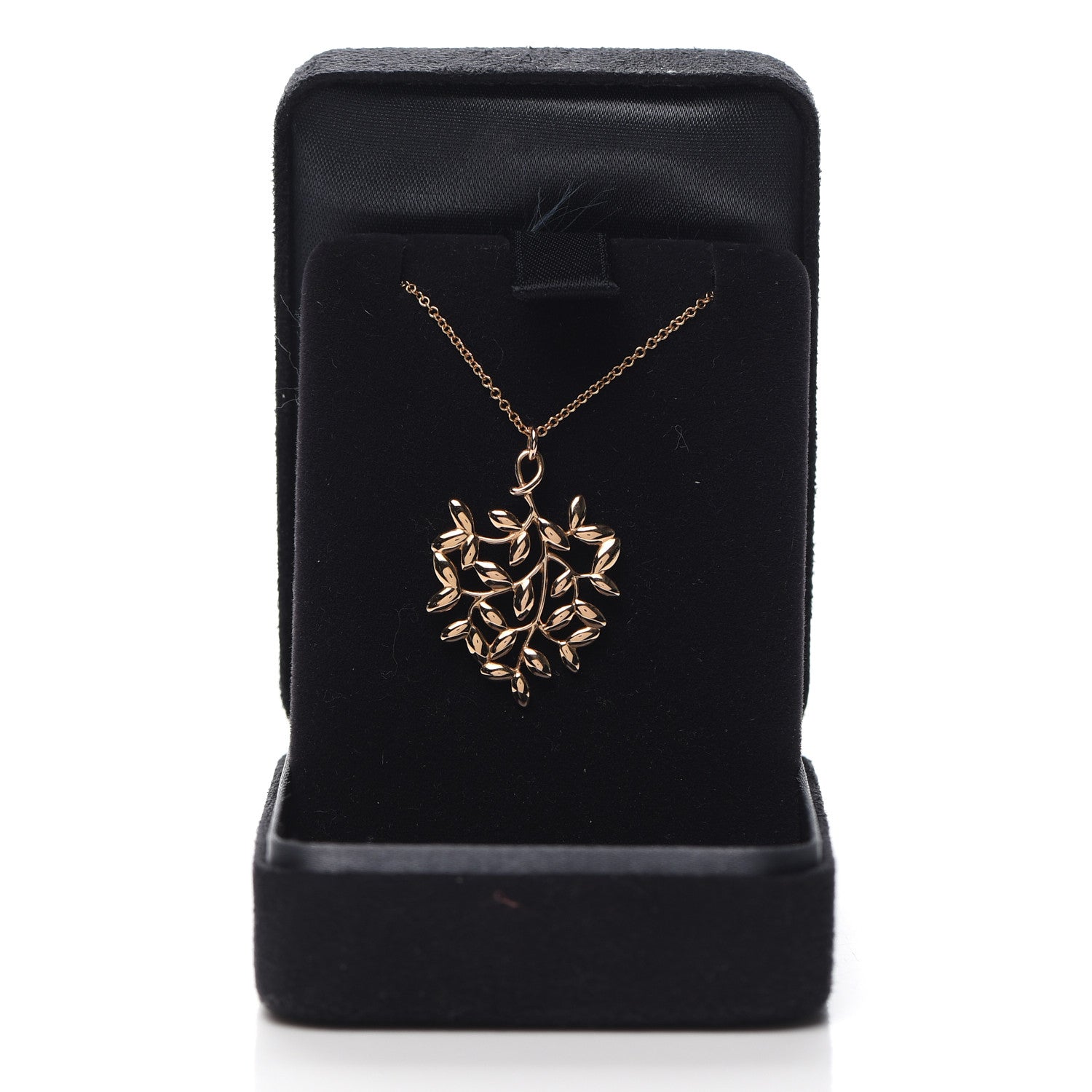 Tiffany 18K Rose Gold Small Paloma Picasso Olive Leaf Pendant Necklace 6 of 6