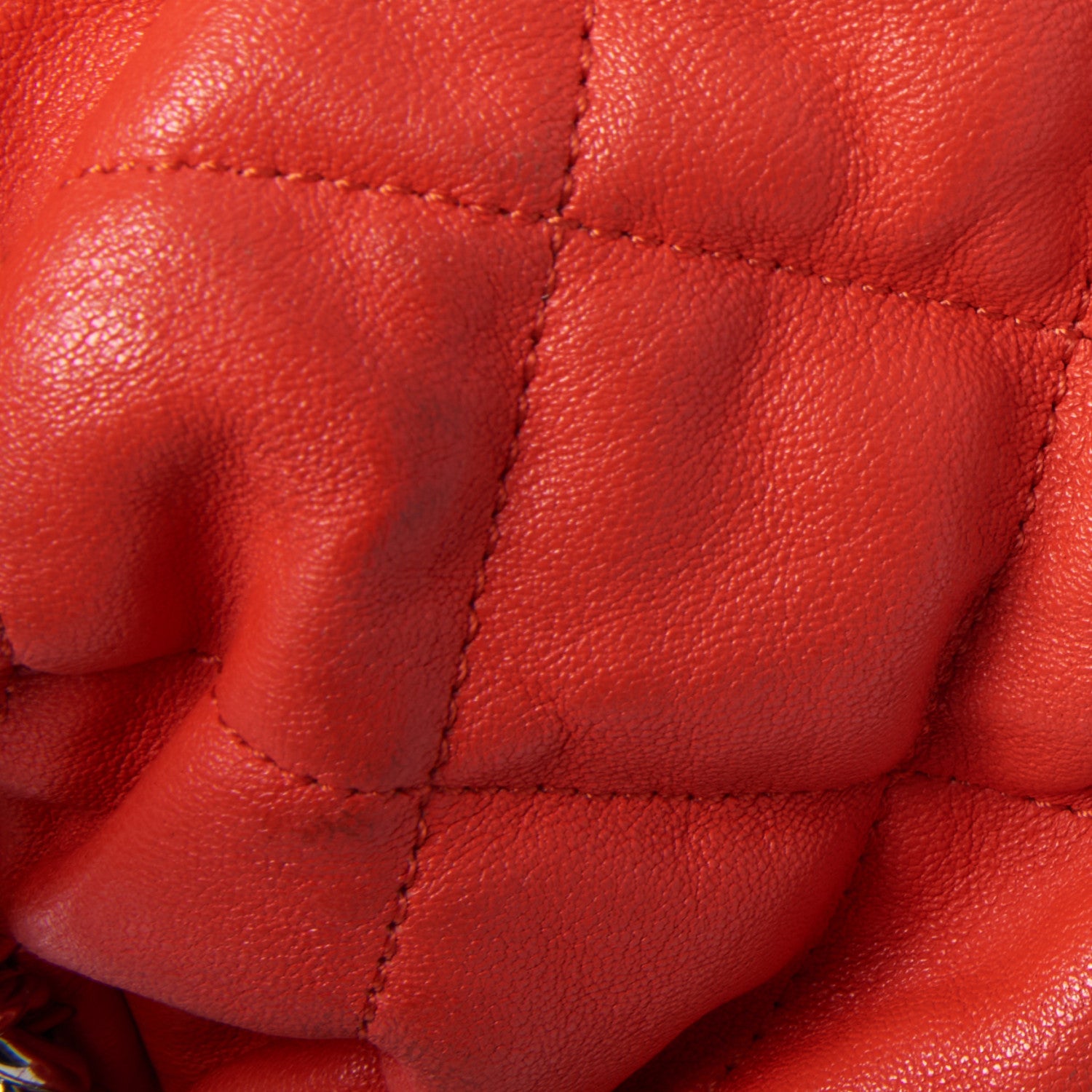 Chanel Washed Lambskin Chain Around Hobo Red 12 of 14