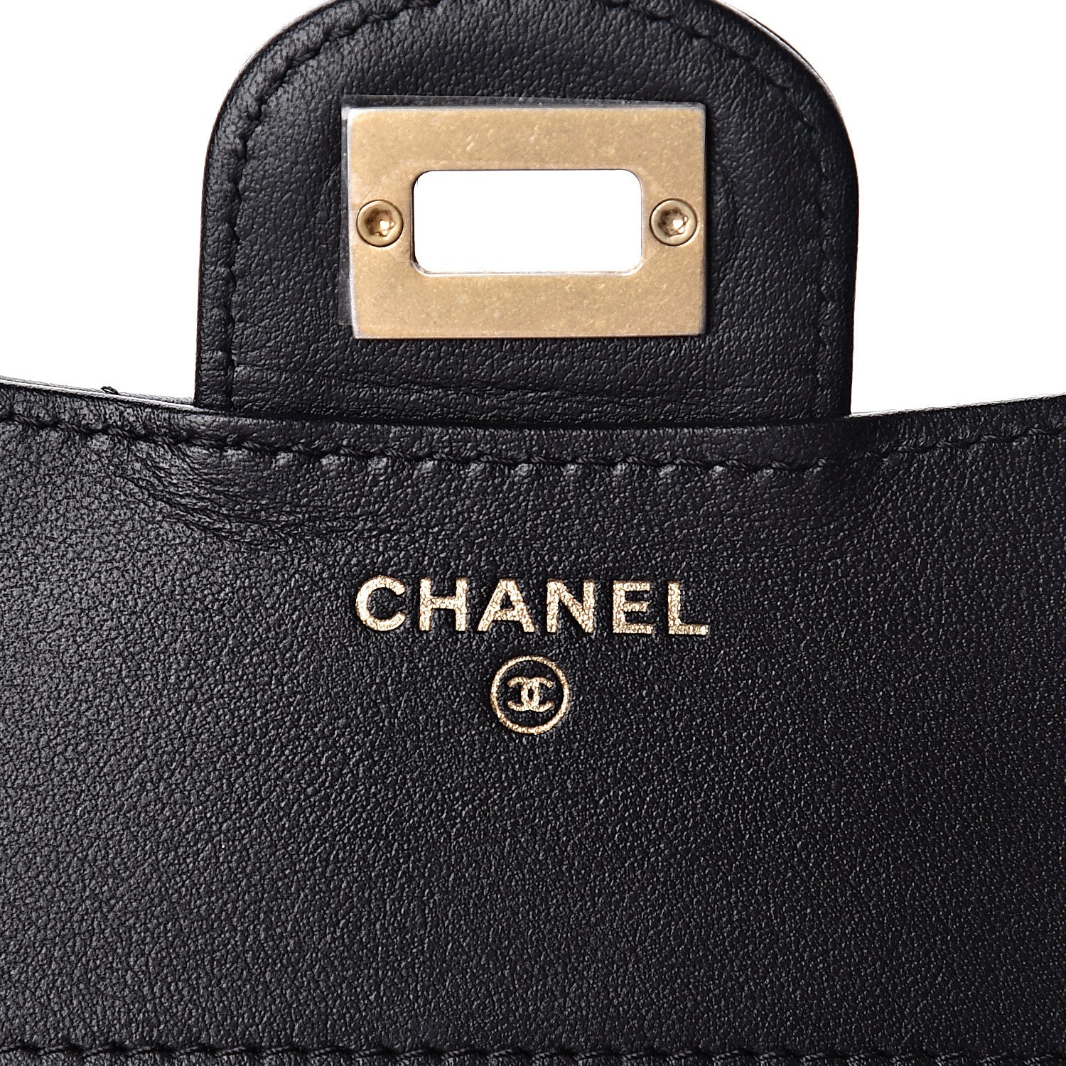 Chanel Aged Calfskin Quilted Reissue Compact Wallet Black 6 of 8