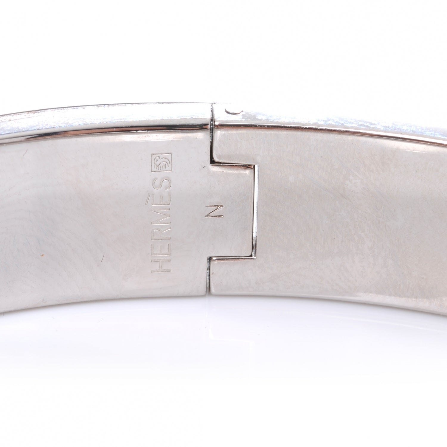 Hermes Narrow Enamel Clic Clac H Bracelet PM Chartreuse 4 of 5