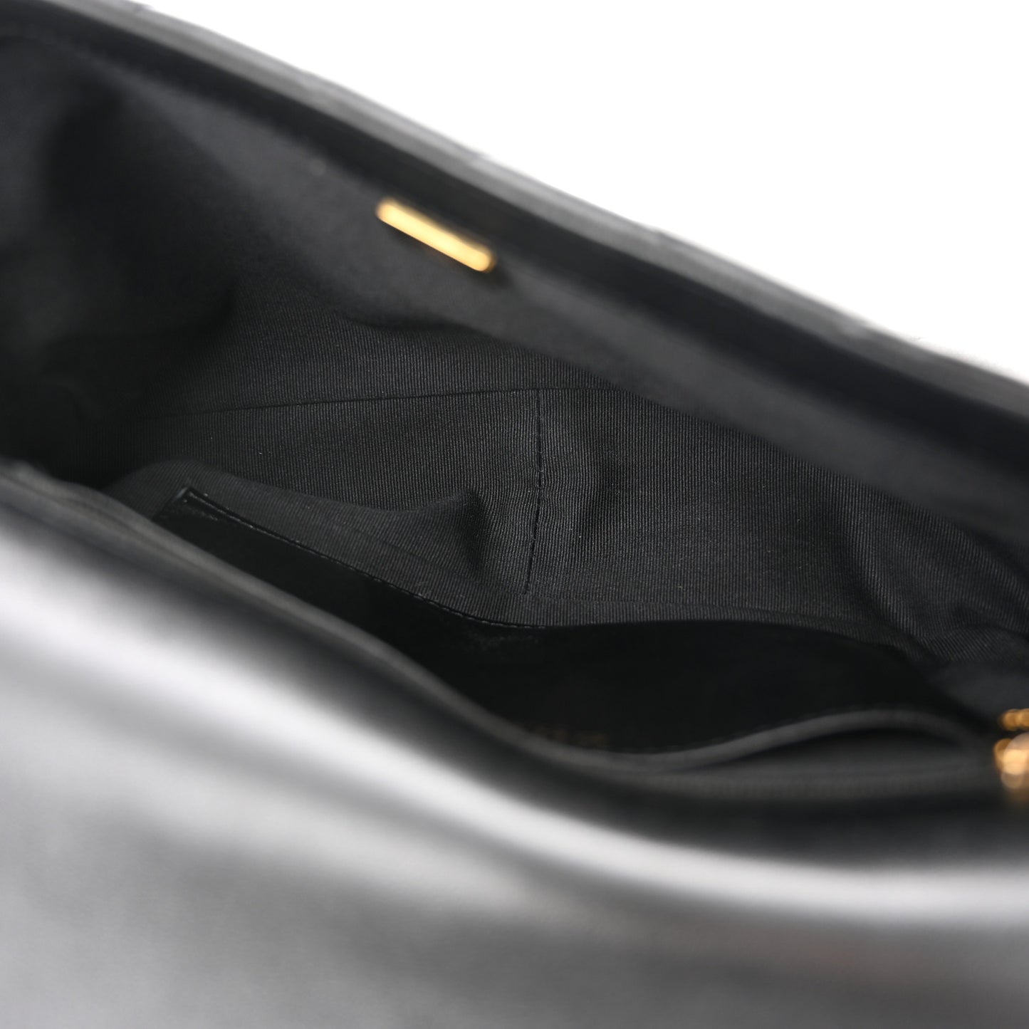 Lambskin Quilted Large CC Funky Town Flap Black