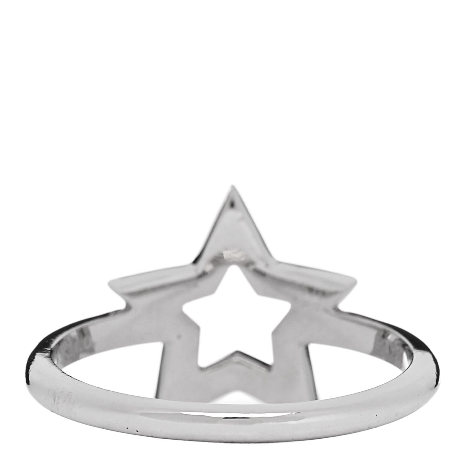 Tiffany Platinum Diamond Star Ring 53 6.5 4 of 7