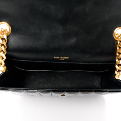 Saint Laurent SAINT LAURENT Patent Matelasse Monogram Large Vicky Chain Bag Black 5 of 16