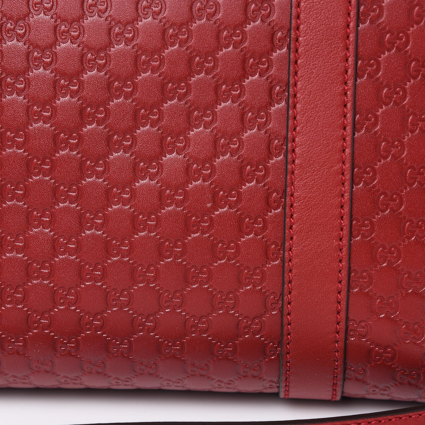 Soft Microguccissima Medium Zippered Satchel Rosso