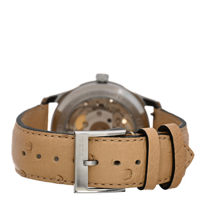 Gucci Stainless Steel Ostrich Mother of Pearl 38mm G-Timeless Cat Automatic Watch 3 of 4