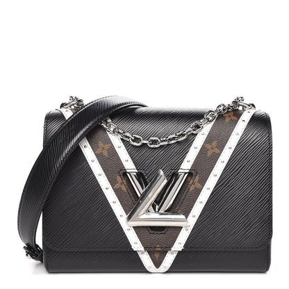 Louis Vuitton Epi Monogram Twist Shoulder Bag MM Black 2 of 19