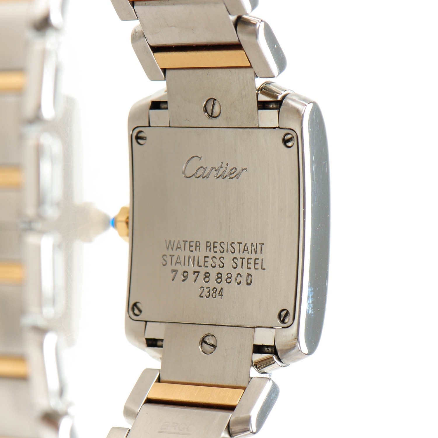 Cartier Stainless Steel 18K Yellow Gold 20mm Tank Francaise Quartz Watch 4 of 8
