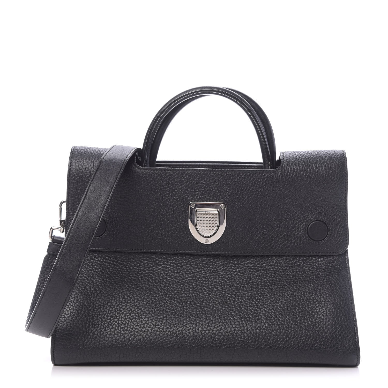 Christian Dior Grained Calfskin Medium Diorever Flap Black 1 of 14