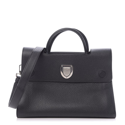 Christian Dior Grained Calfskin Medium Diorever Flap Black 1 of 14