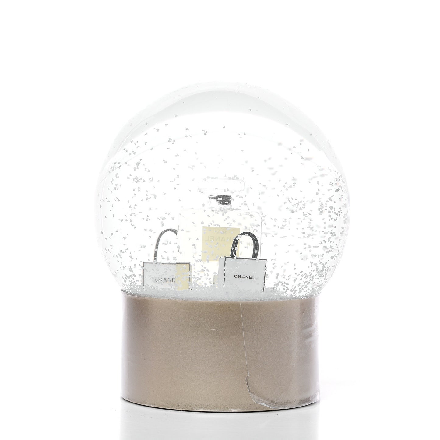 Glass N°5 Perfume Bottle Snow Globe