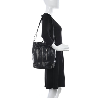 Saint Laurent Calfskin Medium Rider Bucket Bag Black 2 of 13
