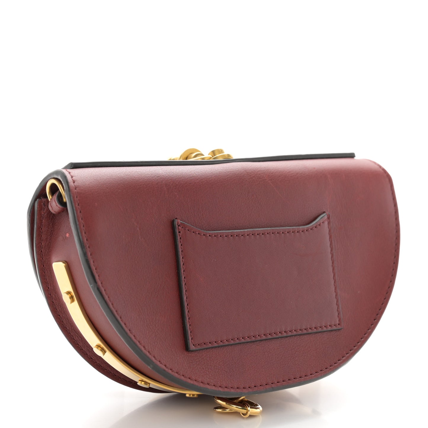 Calfskin Small Nile Bracelet Minaudiere Bag Plum Purple