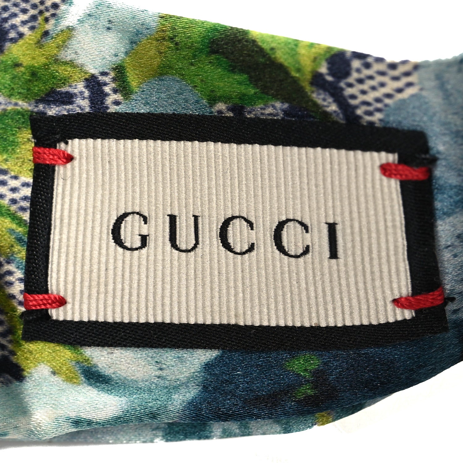 Gucci Silk Monogram Blooms Print Headband Blue 4 of 5