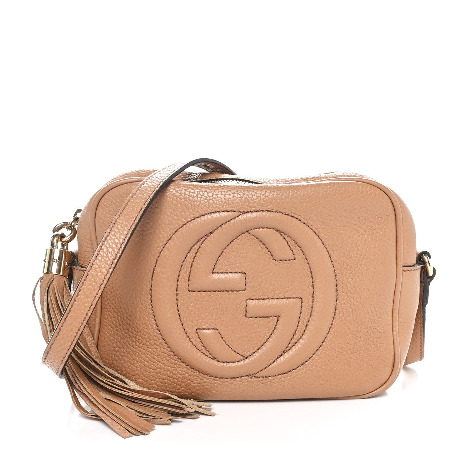 Gucci Pebbled Calfskin Small Soho Disco Bag Camelia 1 of 10