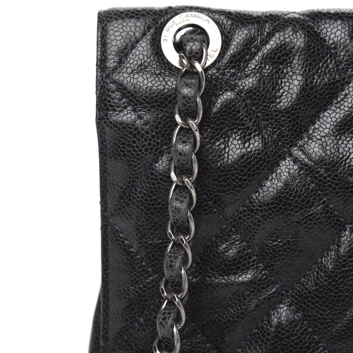 Chanel Crumpled Grained Calfskin Jumbo CC Crave Flap 12 of 12