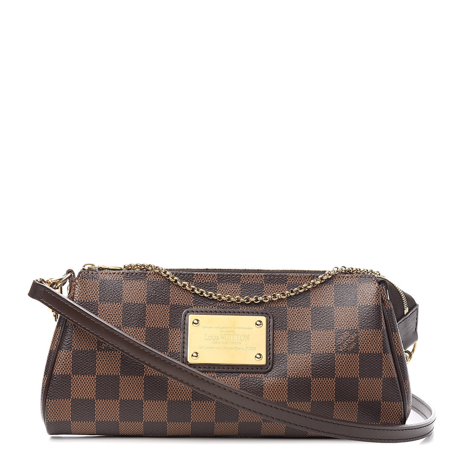 Louis Vuitton Damier Ebene Eva Clutch 1 of 11