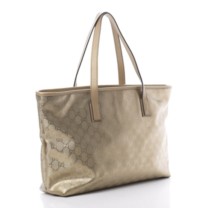 Gucci Imprime Monogram Medium Zippered Shopping Tote Champagne 3 of 14
