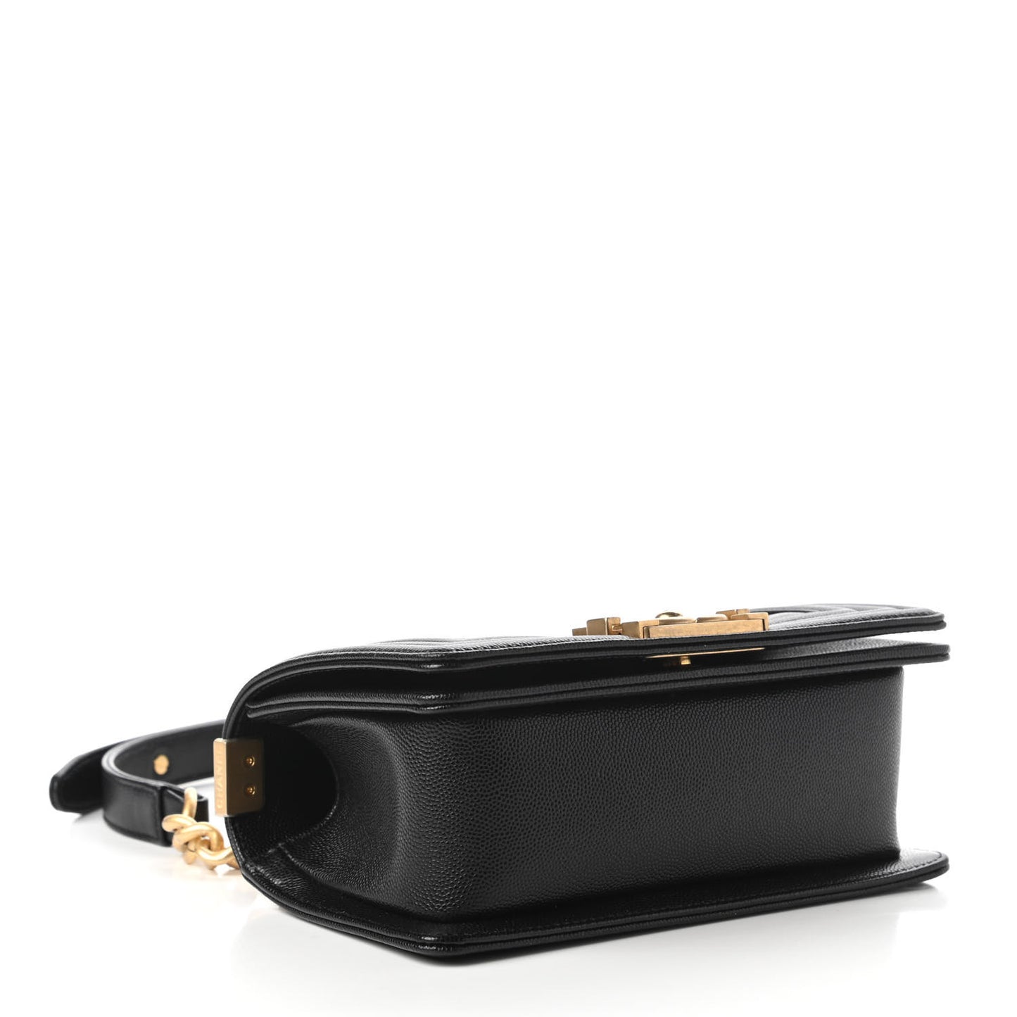 Caviar Quilted Small Boy Flap Black