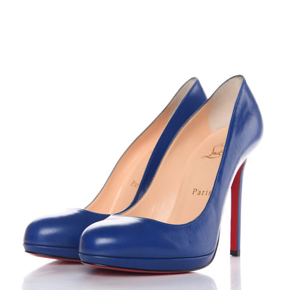 Christian Louboutin Kid Neofilo 120 Platform Pumps 38 Neptune 3 of 8