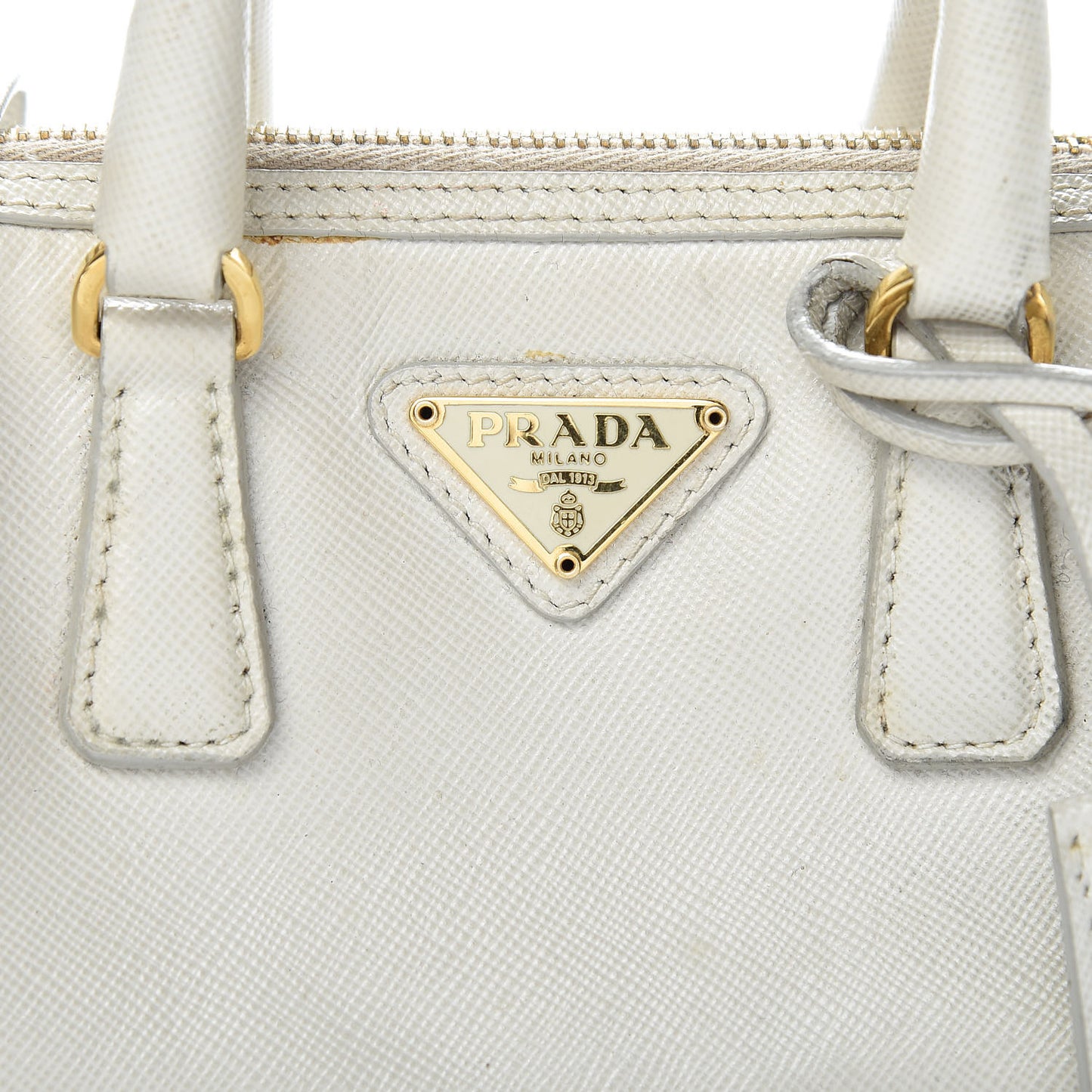 Saffiano Lux Mini Top Handle Crossbody Talco