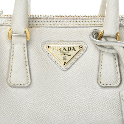 Prada Saffiano Lux Mini Top Handle Crossbody Talco 8 of 18