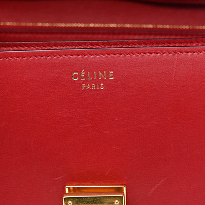 Celine Box Calfskin Medium Classic Box Flap Bag Red 7 of 13