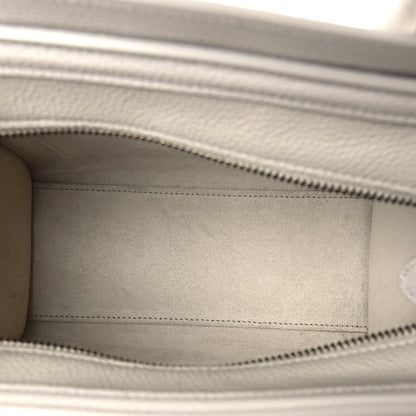 Celine Drummed Calfskin Nano Luggage Chalk 4 of 10